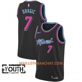 Maillot NBA Miami Heat Goran Dragic 7 2018-19 Nike City Edition Noir Swingman - Enfant